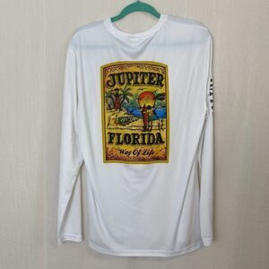 Sport Tex sport fishing shirt with graphic design Size L NWOT